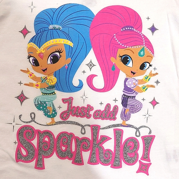 🔥SALE🔥 Shimmer & Shine Girl's Sparkly Long Sleeved Top NWT Sizes 2T, 3T & 4T - Picture 2 of 6